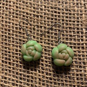 NWT Handmade Succulent Earrings